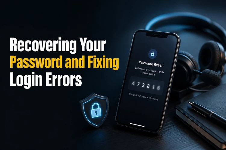 Recovering Your Password and Fixing Login Errors